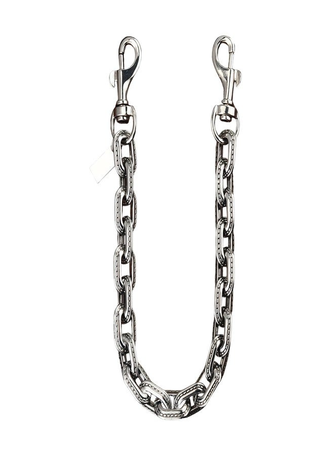 LSBDJDL Metal Geometric bag charmsWallet Chain Keychains Purse Handbags Purse Chain Bag Strap Accessories For Women (silver) - Image 1